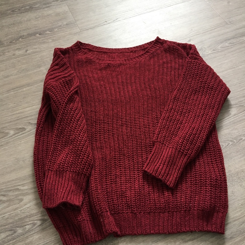 Comfy Cozy Burgundy Sweater - Boohoo